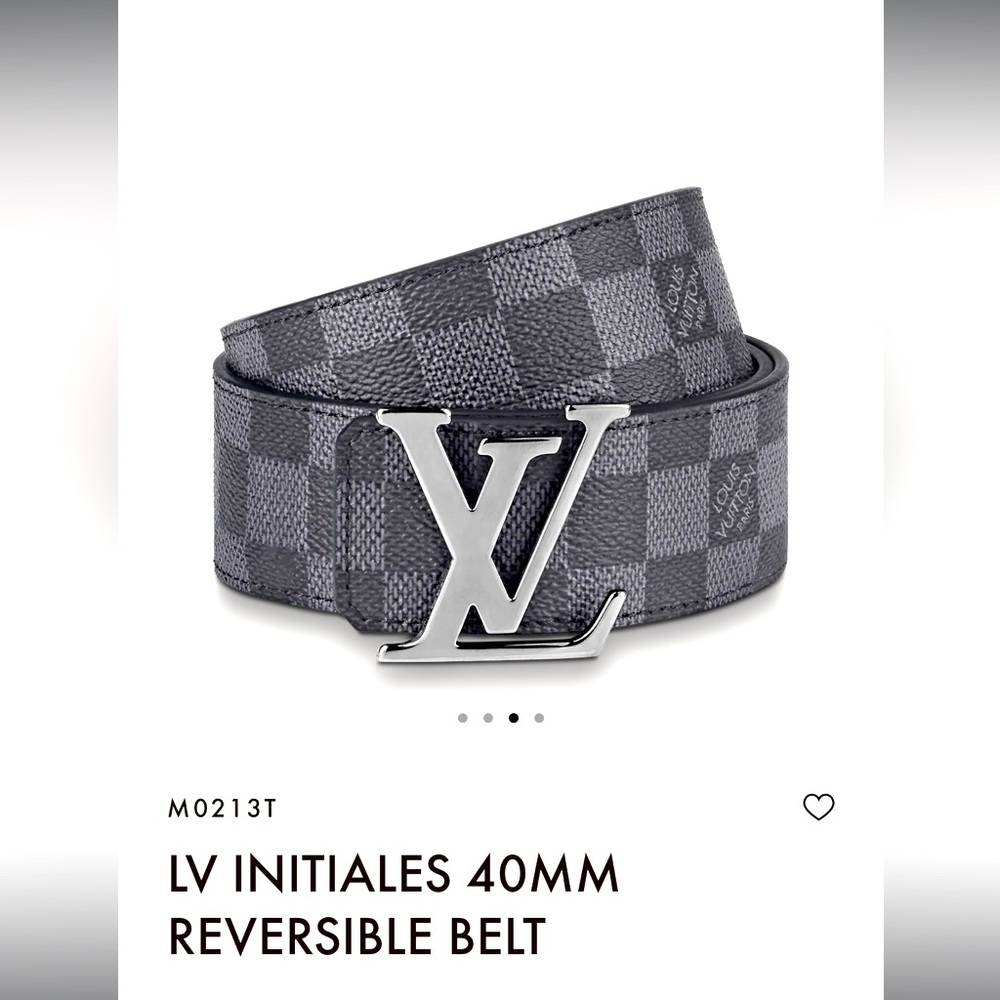 LV INITIALES 40MM REVERSIBLE 90CM